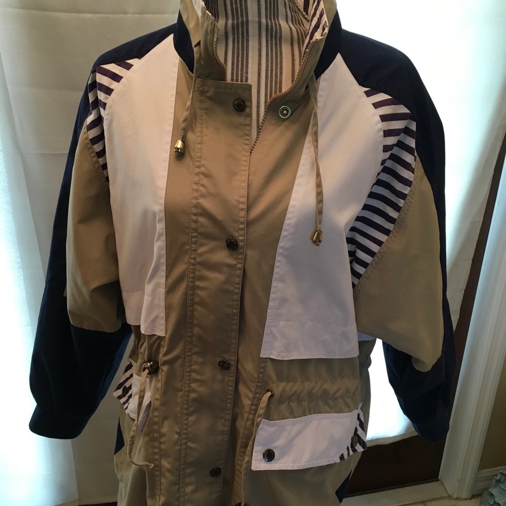 Westport Rain Jacket/Coat Blue & Tan size Med - Picture 5 of 12